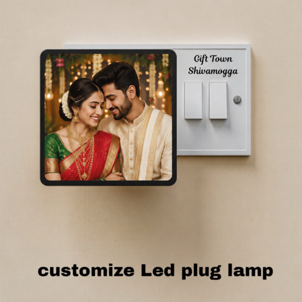 4x4  inches in size personilazed photo plug to swith board