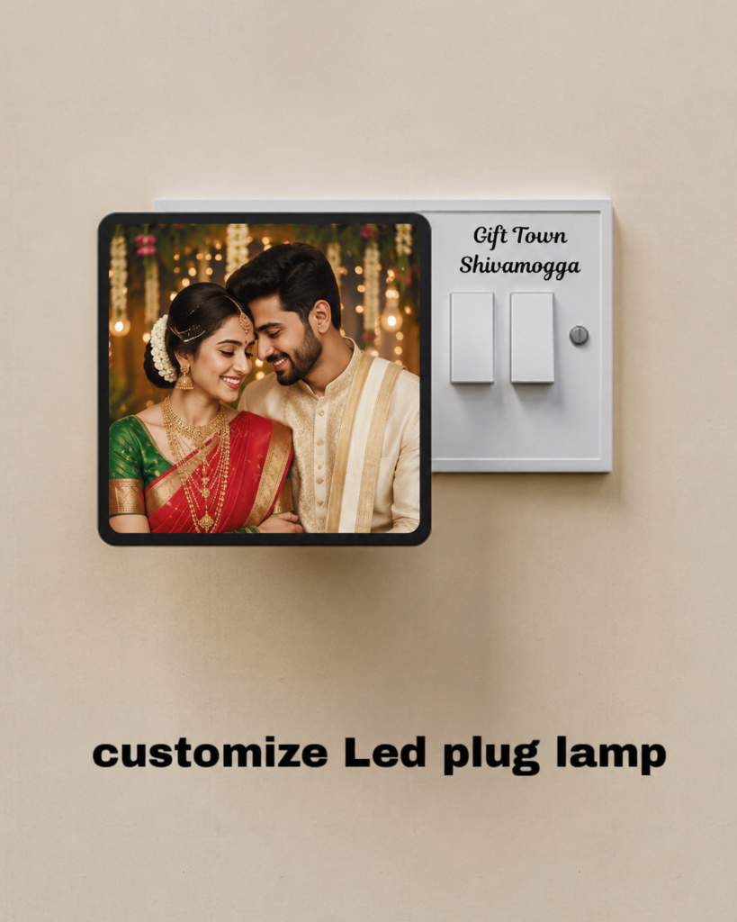4x4  inches in size personilazed photo plug to swith board
